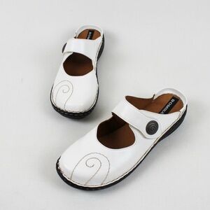 Romika White Leather Mary Jane Comfort Shoes - 40